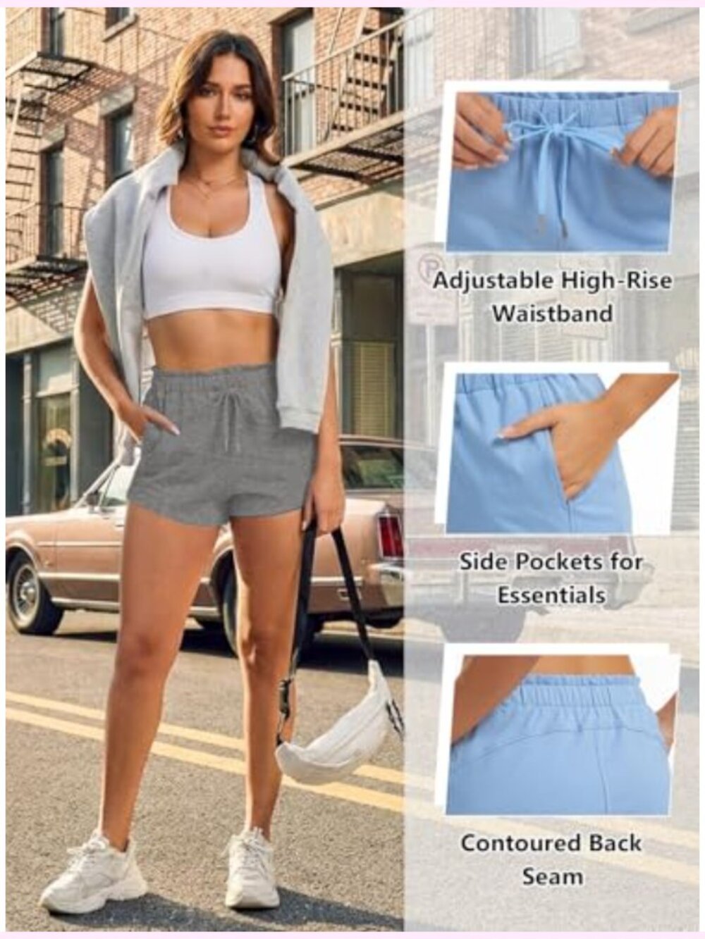 Women's Lounge Shorts with Pockets Soft Drawstring Athletic Casual Sweat Shorts - Picture 2 of 4